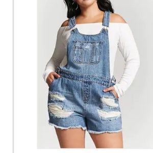 Forever 21 Overall Shorts plus size